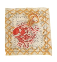 a bandana with a drawing of a fish on it